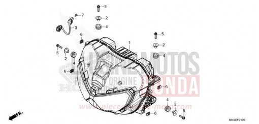 SCHEINWERFER (CRF1100A/AL/D/DL) CRF1100AM de 2021